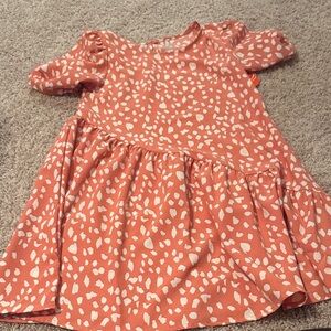 Wonder Nation Coral Patterned Kids Dress